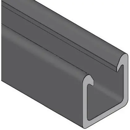 Fiberglass Deep Strut - No Holes, 1-5/8" High, 1-5/8" Wide, 10' Length, Black New Release