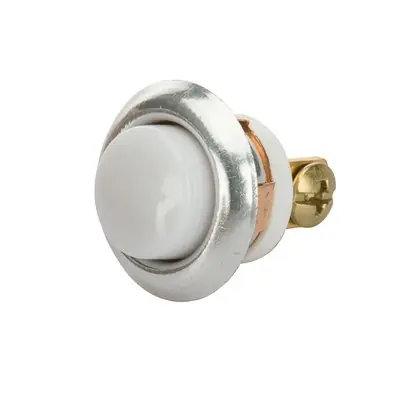 Pushbutton, Signaling, 24VDC, 5/8" Diameter, Chrome Bezel Limited Offer