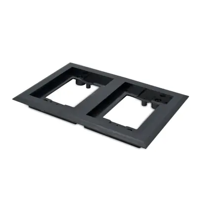 Shop Now Cover Plate Flange, Square, 2-Gang, Black, Non-Metallic