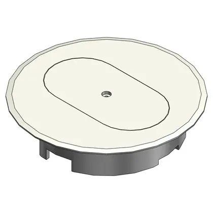 Round Duplex Receptacle Cover, Diameter: 5", Non-Metallic Place Order