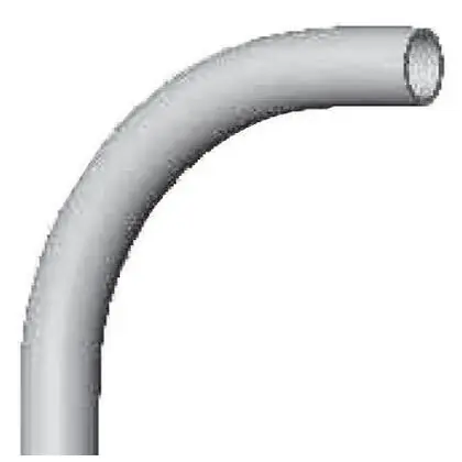 Next Day Delivery 1-1/2" PVC 90° Elbow, 24" Radius, Schedule 40, Gray