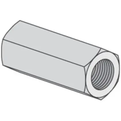 New Arrival Threaded Rod Coupling, 1/2", Electro-Galvanized