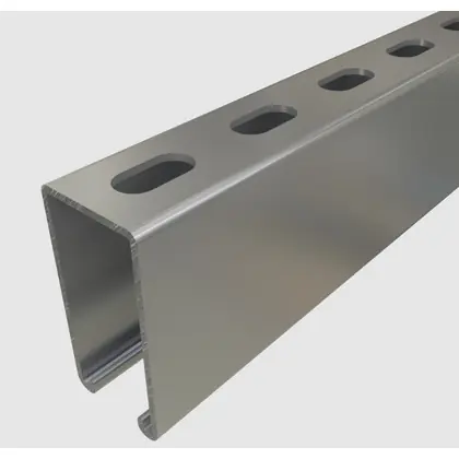 Affordable 1-5/8" x 3-1/4" Strut with Elongated Holes, Steel, Hot Dip Galvanized