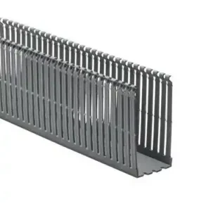 Buy Online High Density Slotted Wall Wiring Duct, 2" x 4" x 72", No Adhesive, Gray