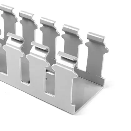 Slotted Wiring Duct, 4" x 4" x 6' Long, PVC, Gray Limited Offer