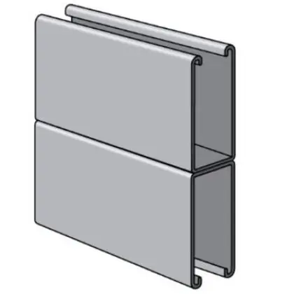Back to Back Solid SHALLOW STRUT, Pre-Galvanized Steel, 1-5/8" x 6-1/2" x 20' Hot Picks
