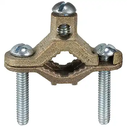 Bare Ground Clamp, 1-1/4" - 2", Bronze Brand New