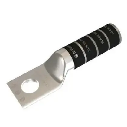 Bulk Order Compression Lug, Copper, 1 Hole 1/2", Long Barrel, 2/0 AWG
