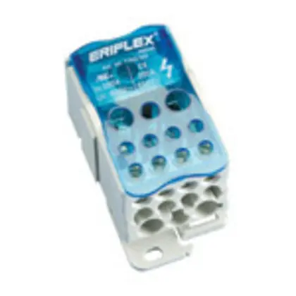 Single Pole Dist. Block, 335 A UL/CSA, Flat Cond. Line, 11 Cables Load, Copper In Demand